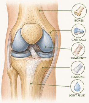 East Coast Podiatry Knee Cracking Blog Illustration