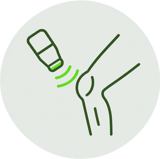 knee shockwave therapy icon