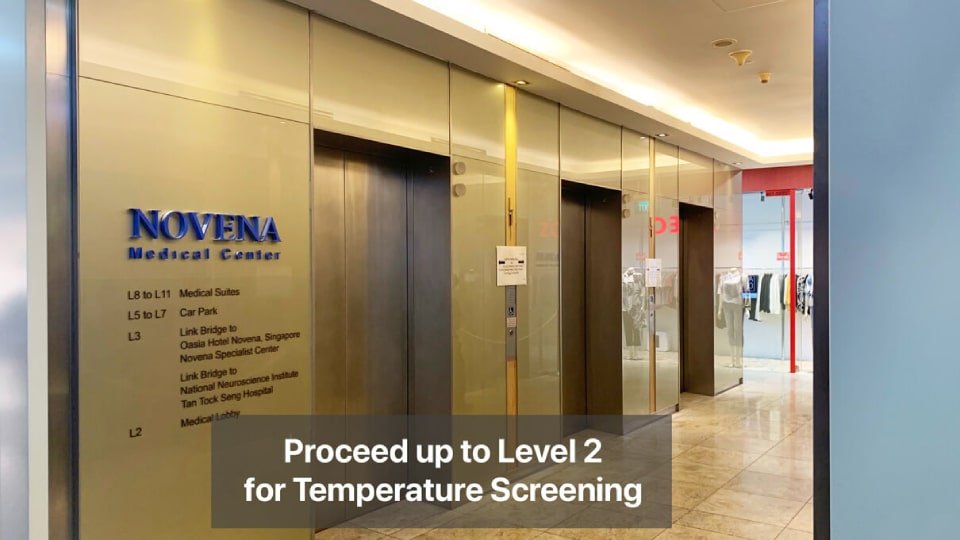 ECP Novena Clinic Direction | Temperature Screening at Level 2